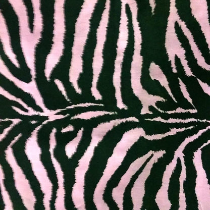 ZEBRA PRINT POLYCOTTON PINK BLACK