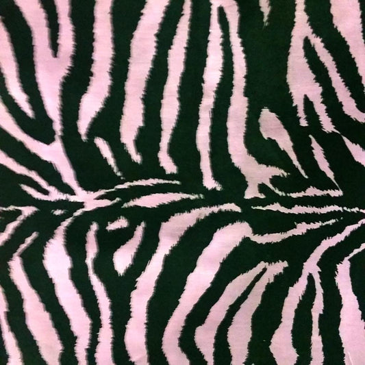 ZEBRA PRINT POLYCOTTON PINK BLACK