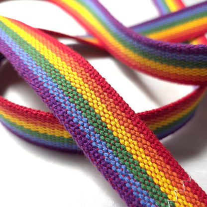 RAINBOW STRIPE COTTON WEBBING