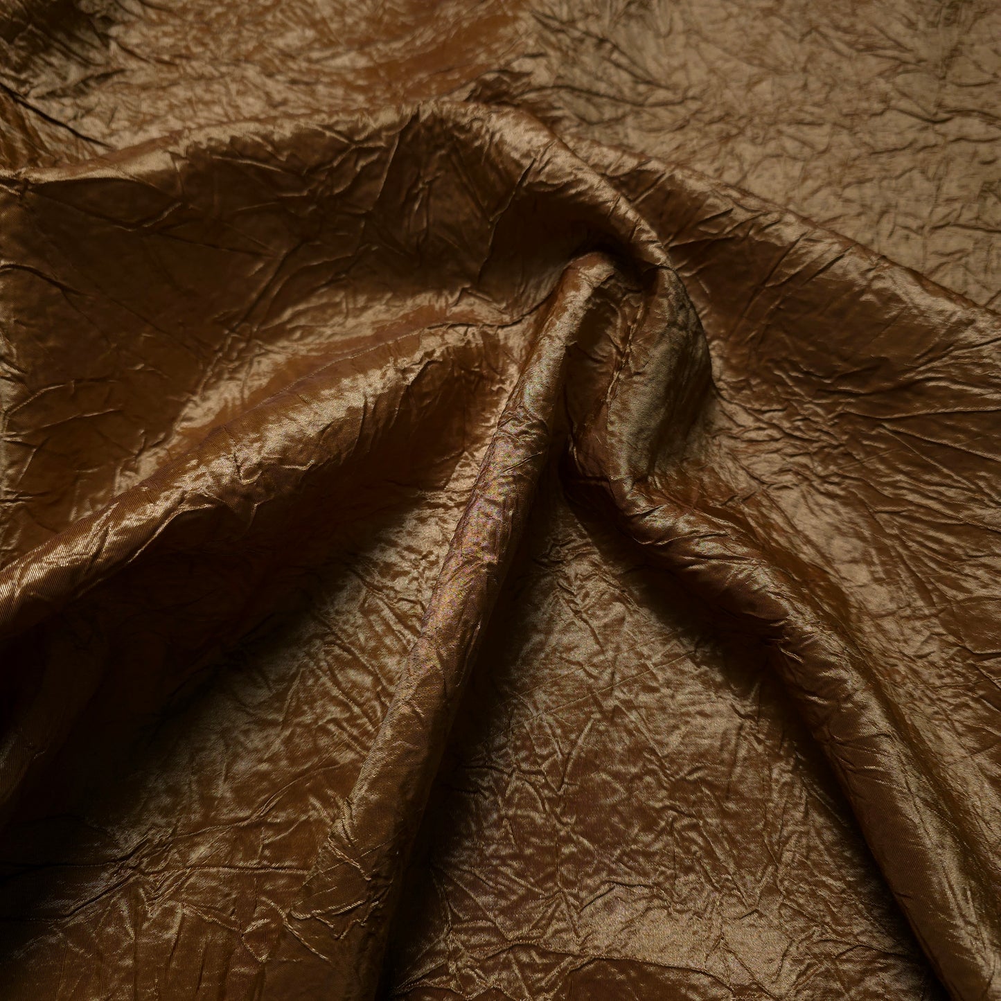 CRINKLE TAFFETA FABRIC BRONZE