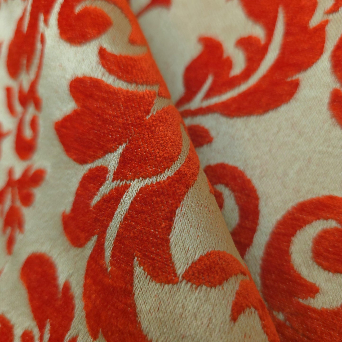 REVERSIBLE DAMASK CHENILLE ORAGE CHAMPAGNE