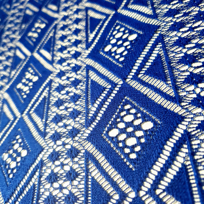 DIAMOND STRIPE LACE ROYAL BLUE