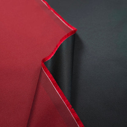 RED BLACK REVERSIBLE DOUBLE SIDED SATIN FABRIC