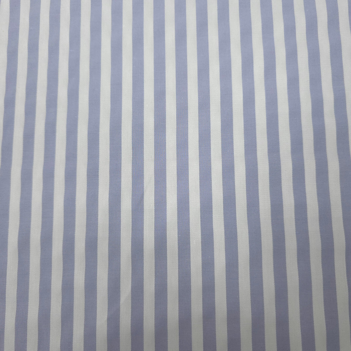 BLUE WHITE STRIPED CRISP COTTON SHIRTING FABRIC
