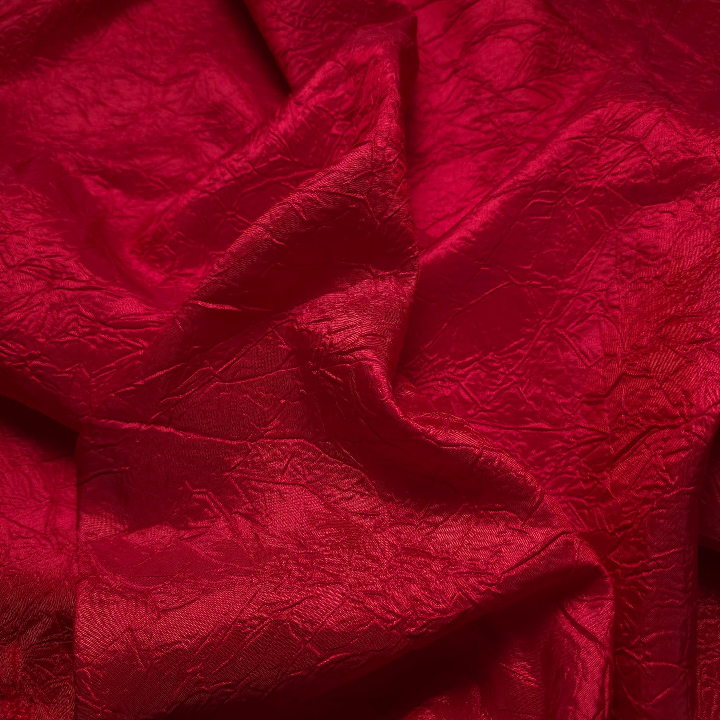 CRINKLE TAFFETA FABRIC RED