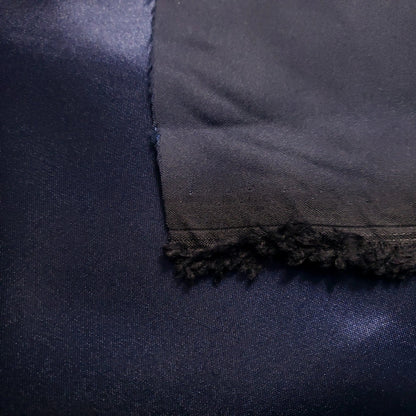Heavy Midnight Navy Blue Bridal Duchess Satin Fabric 58" By The Yard Poly Satin