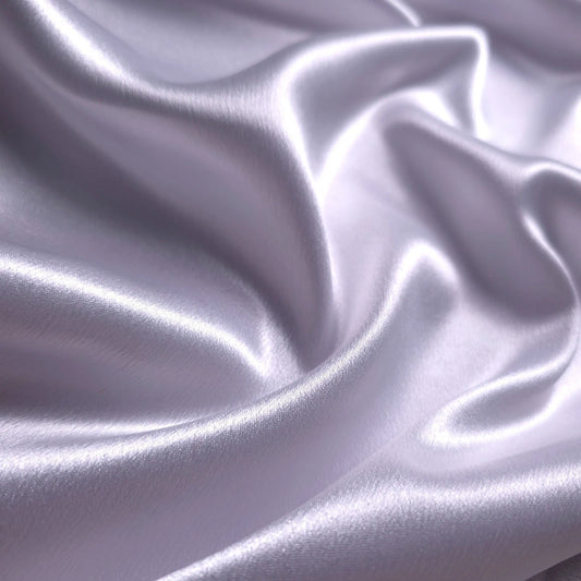 SNOW WHITE HAMMERED CREPE SATIN