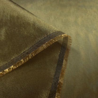 SHADOW BRASS GOLD TWO-TONE CRYSTAL ORGANZA FABRIC