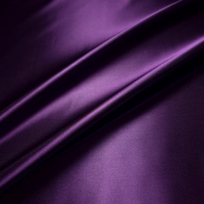 HEAVY STRUCTURE SATIN DARK EGGPLANT PURPLE