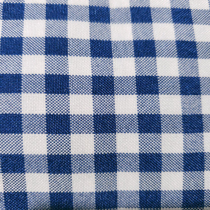 POLY POPLIN BLUE ROYAL SMALL GINGHAM