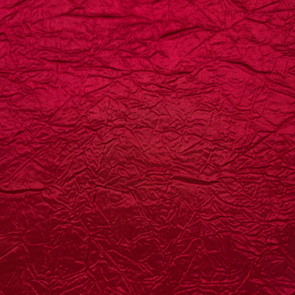 CRINKLE TAFFETA FABRIC RED