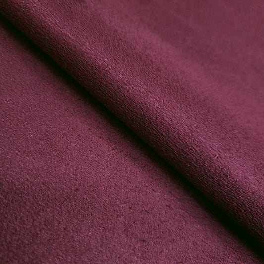 RED BURGUNDY WIDE FAUX SUEDE FABRIC