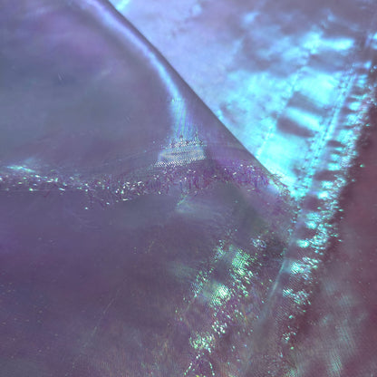 BLU BLUE PINK GREEN HOLOGRAPHIC IRIDESCENT METALLIC LAME