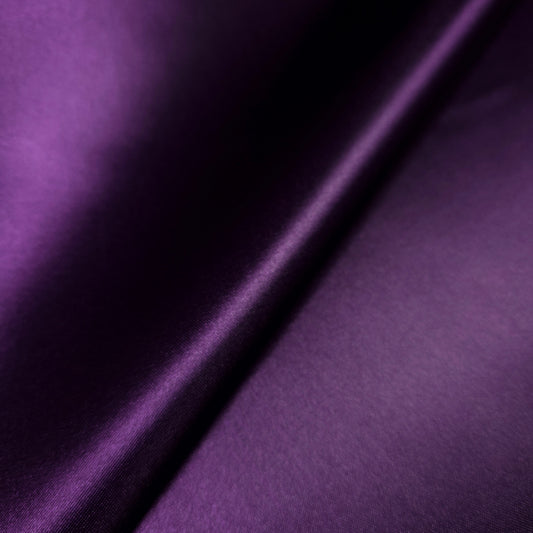 HEAVY STRUCTURE SATIN DARK EGGPLANT PURPLE