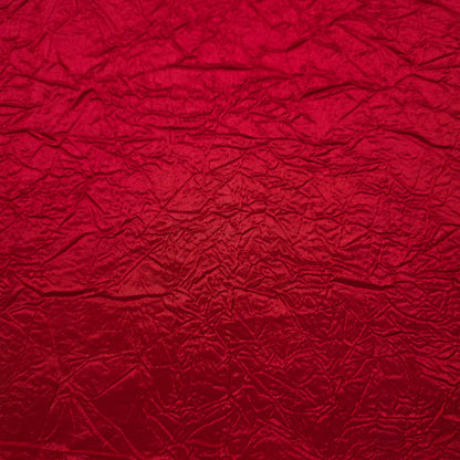 CRINKLE TAFFETA FABRIC RED