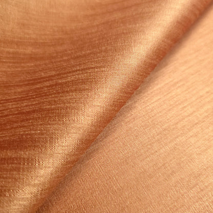 VINTAGE CANTALOUPE COPPER TAJ DUPIONI FAUX SILK FABRIC