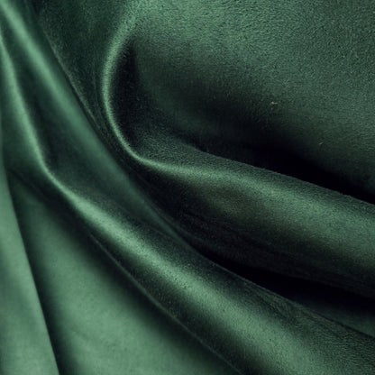 BRUSHED SUEDE UPHOLSTERY FABRIC HUNTER GREEN