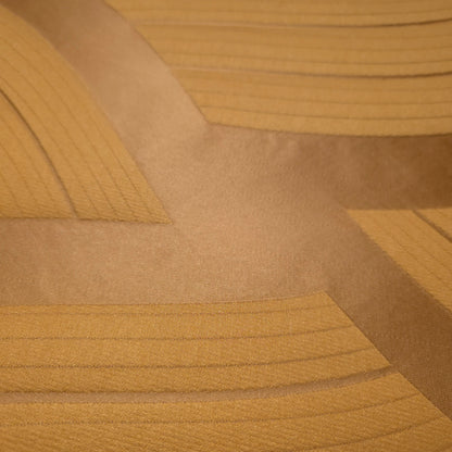ART DECO WAVE GOLD EMBOSSED UPHOLSTERY FABRIC