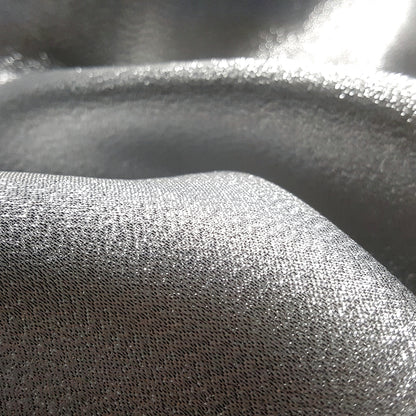 SILVER WHITE CRYSTAL SHIMMER LAME FABRIC