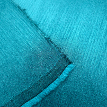 LAGOON BLUE TEAL TAJ DUPIONI FAUX SILK FABRIC
