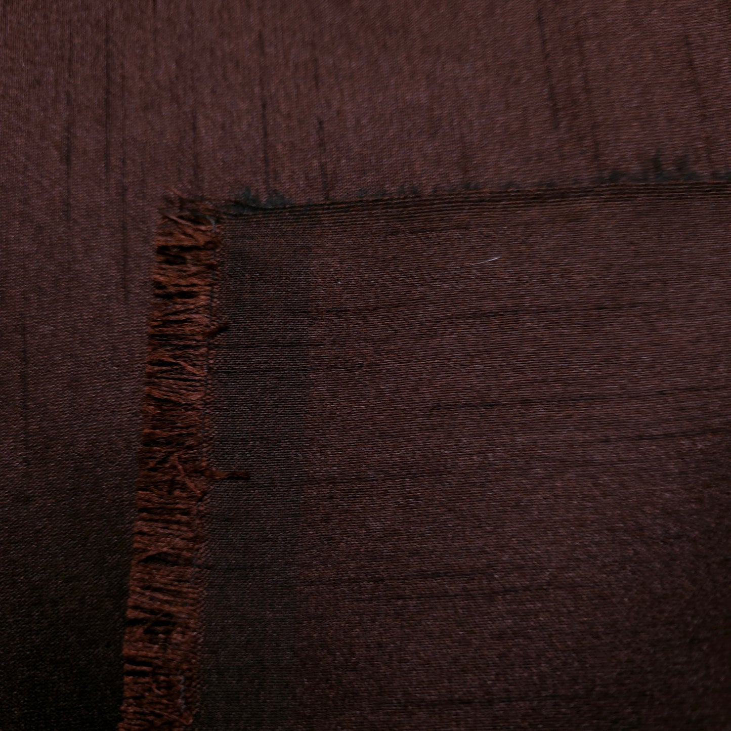 REGAL ESPRESSO BROWN POLY DUPIONI FABRIC SHOT WITH BLACK