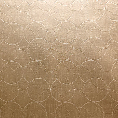 METALLIC GOLD OVERLAPPING CIRCLES VINYL FABRIC