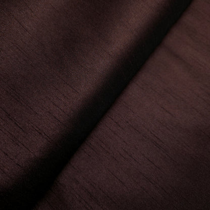 REGAL ESPRESSO BROWN POLY DUPIONI FABRIC SHOT WITH BLACK