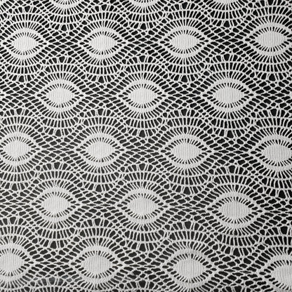 FAUX CROCHET BOHEMIAN EYE LACE WHITE