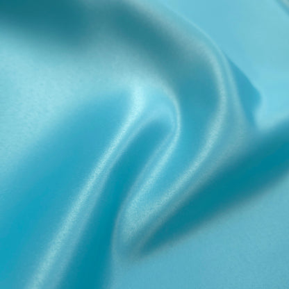 AQUA TURQUOISE PEAU DE SOIE PORCELAIN DULL SATIN FABRIC