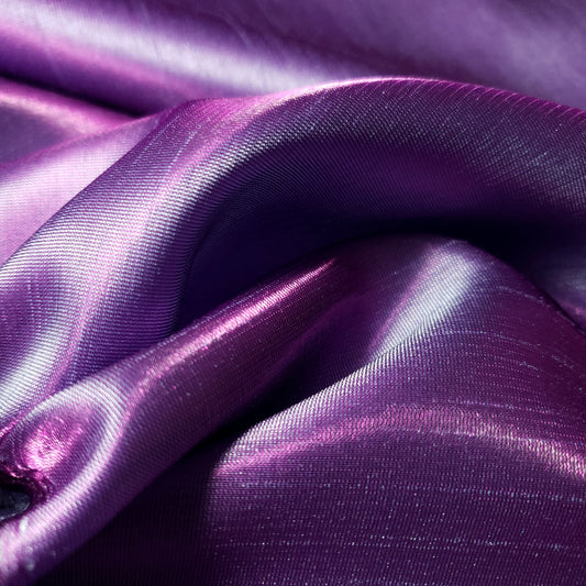 SHIMMER SHANTUNG FABRIC PURPLE BLUE