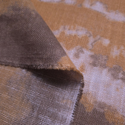SANDSTONE STRIPE FAUX LINEN DRAPERY FABRIC