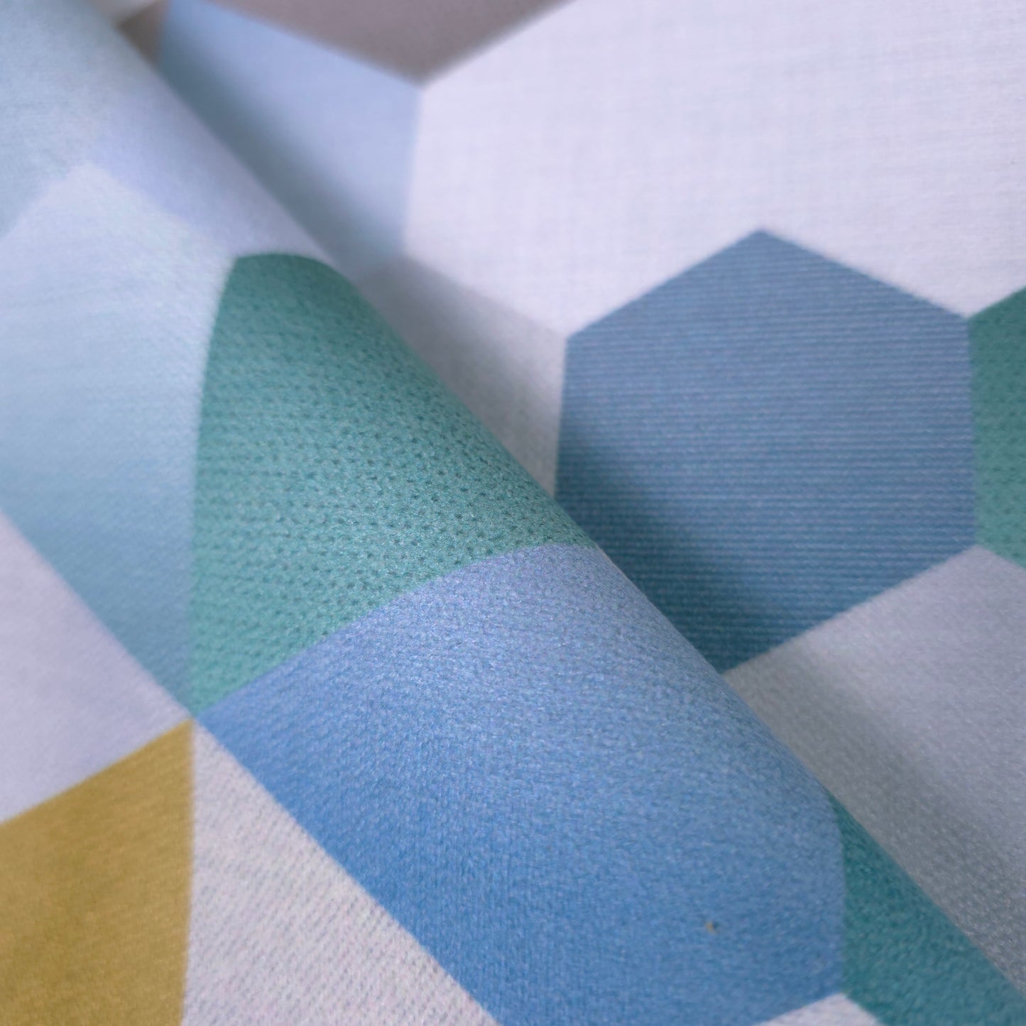 HEXAGON MULTICOLOR UPHOLSTERY PVC VINYL FABRIC