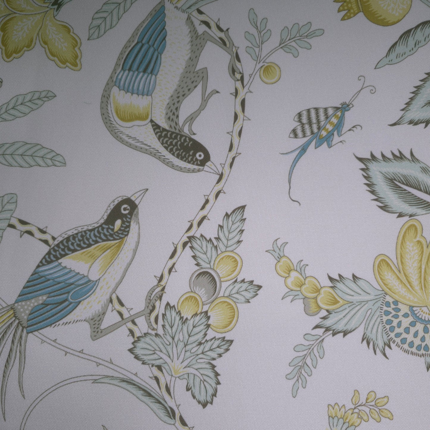 BIRDS OF PARADISE CHINTZ POLYESTER DRAPERY FABRIC