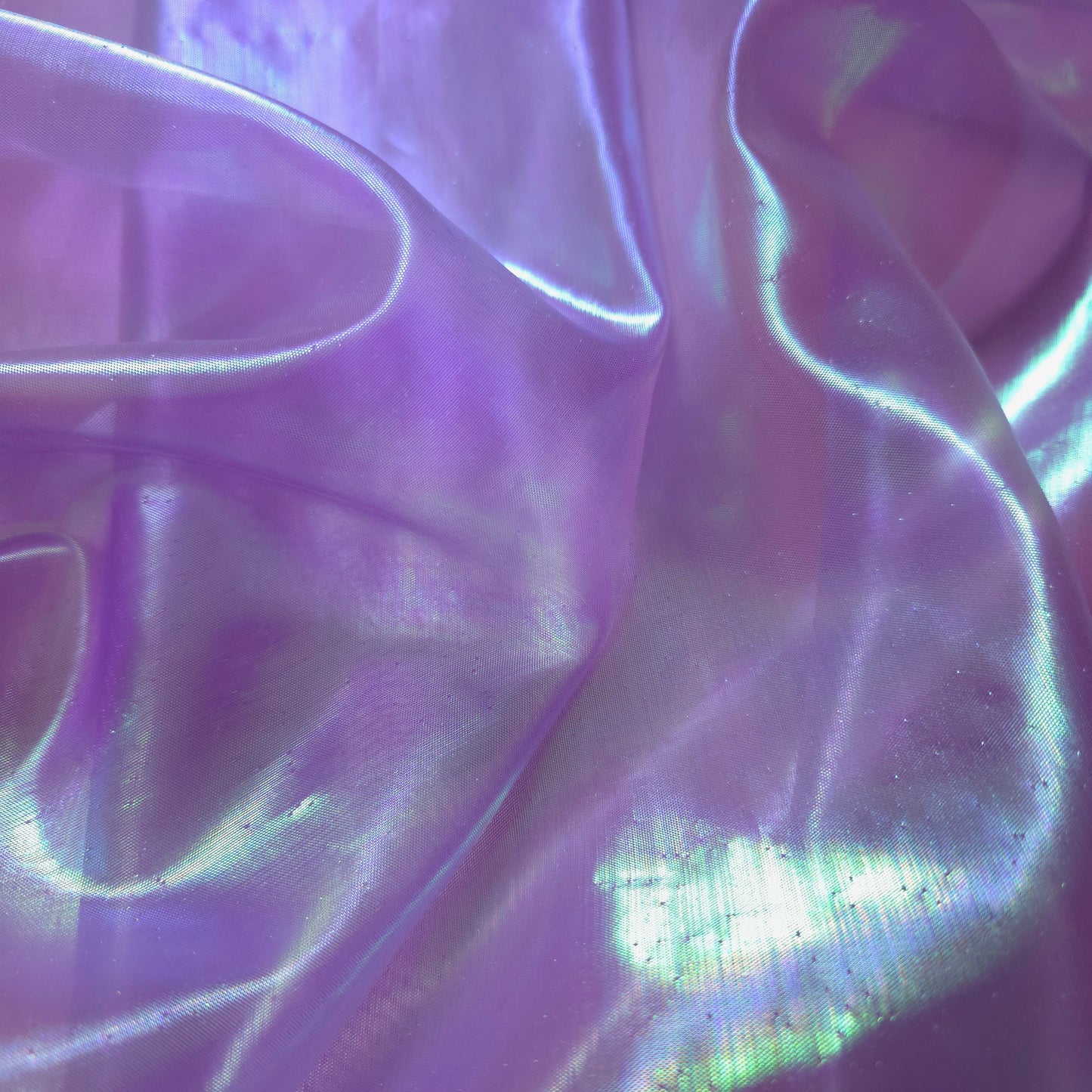 PNK LILAC PINK GREEN HOLOGRAPHIC IRIDESCENT METALLIC LAME
