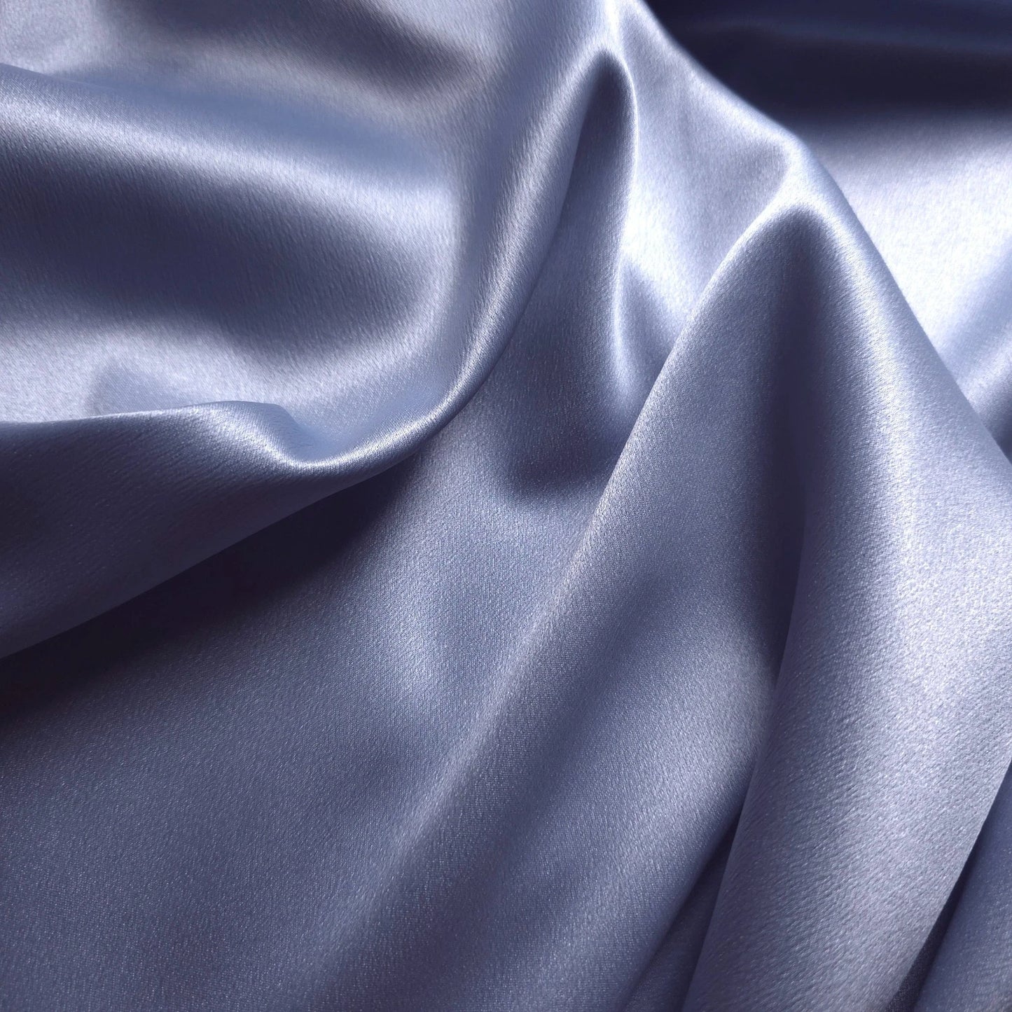 FRENCH BLUE HAMMERED CREPE SATIN