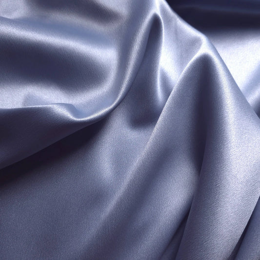 FRENCH BLUE HAMMERED CREPE SATIN