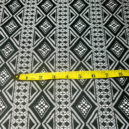 DIAMOND STRIPE LACE BLACK