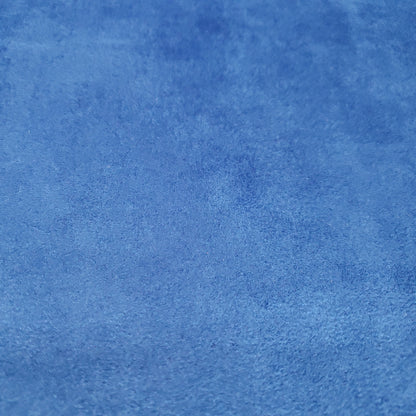 BRUSHED SUEDE UPHOLSTERY FABRIC ROYAL BLUE