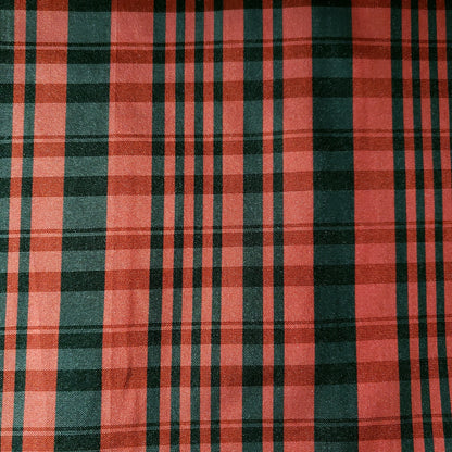 FROSTED HOLIDAY TARTAN PLAIN RED BLACK