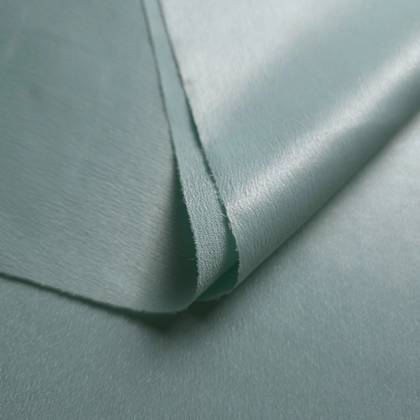 GREEN MINT GREEN CREPE SATIN