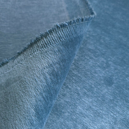 COPEN BLUE MARBLED UPHOLSTERY VELVET FABRIC
