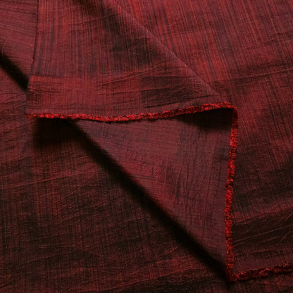 GOTHIC RUSTIC THIN STRIPE TAFFETA FABRIC BLACK RED