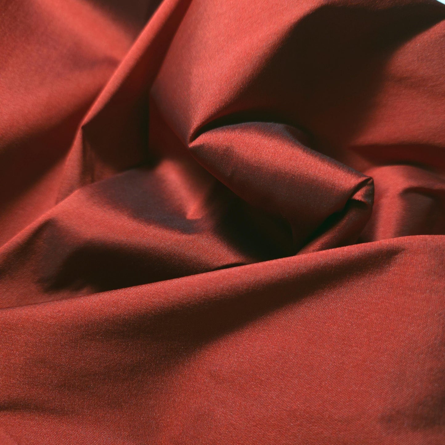 FAUX SILK LUXURY TAFFETA CRIMSON RED