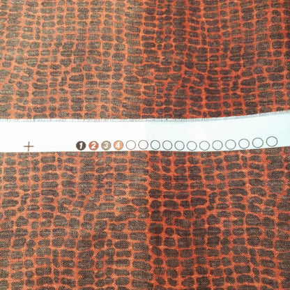 Orange Gray Upholstery Fabric | Textured Animal Print | 54" By The Yard
