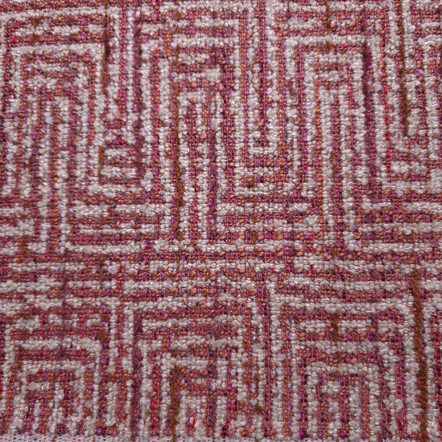 HEAVY MAZE BOUCLE EARTH TONE UPHOLSTERY FABRIC