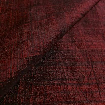 GOTHIC RUSTIC THIN STRIPE TAFFETA FABRIC BLACK RED