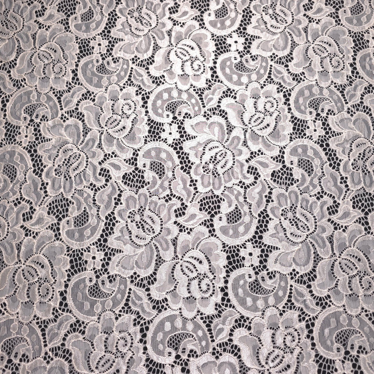 IVORY CLASSIC ROSE STRETCH LACE