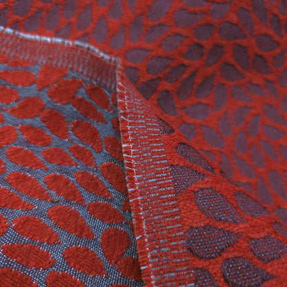 RAINDROP CONTEMPORARY CHENILLE RED GRAY
