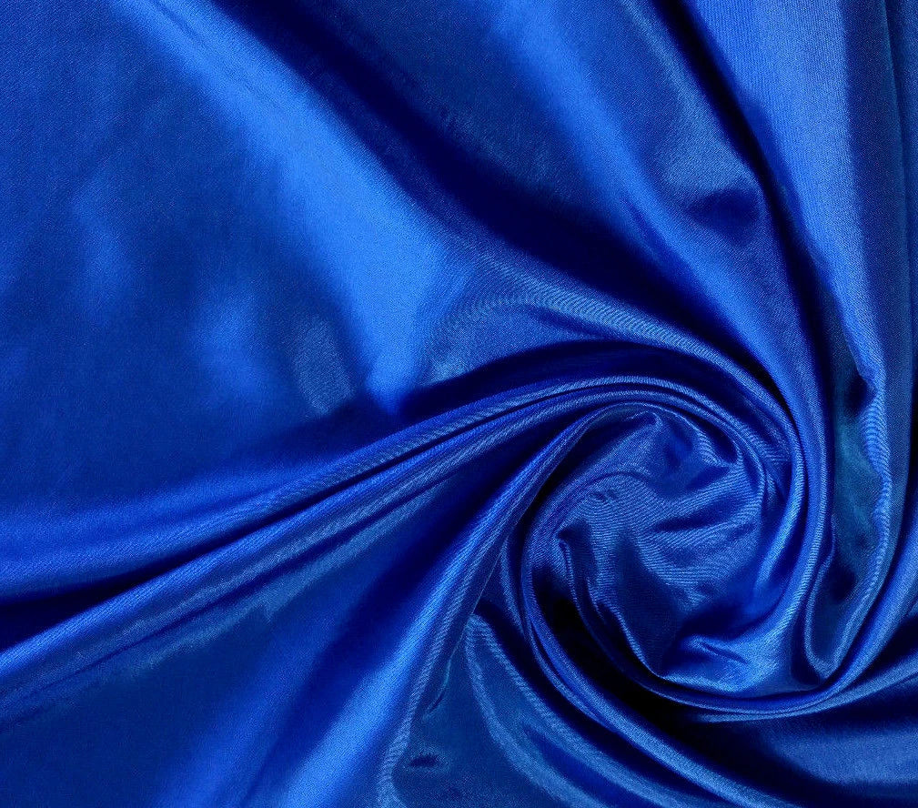 Royal Blue Polyester Taffeta Fabric by the Yard | 58" Lining Material