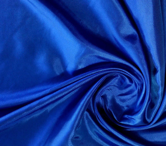 Royal Blue Polyester Taffeta Fabric by the Yard | 58" Lining Material